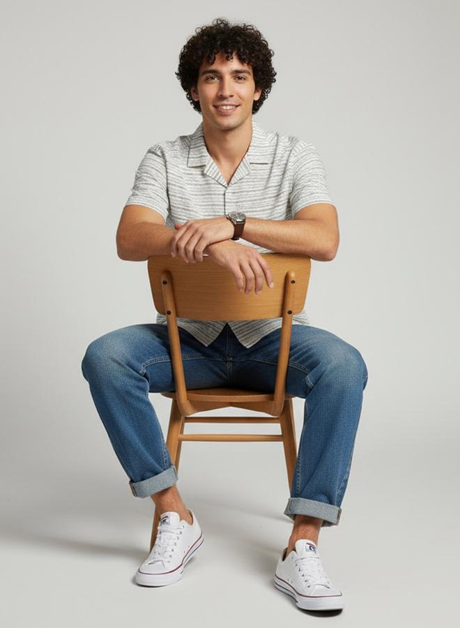 TRULOOM Men Striped Relaxed Fit Shirt - Image 5